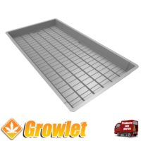 Gray irrigation tray for indoor cultivation