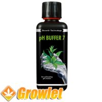 bottle of ph 7 calibrator liquid from Growth Technology