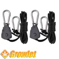 Heavy Duty Rope Ratchet Pulleys for Hanging Grow Lighting
