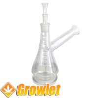 Narcotic glass bong with glass spiral