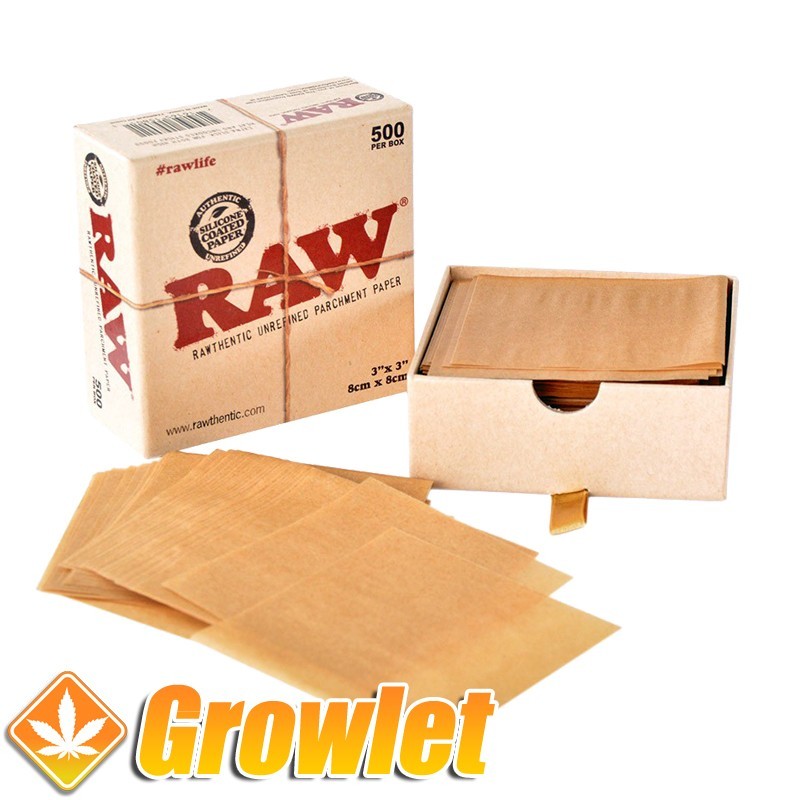 RAW Parchment paper 500: Papel antiadherente para BHO o Rosin