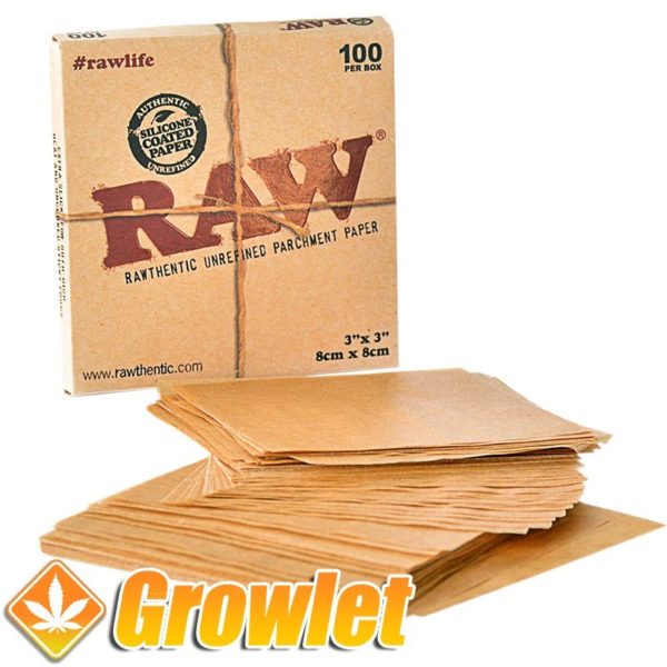 RAW Parchment paper 100: Release paper for BHO or Rosin