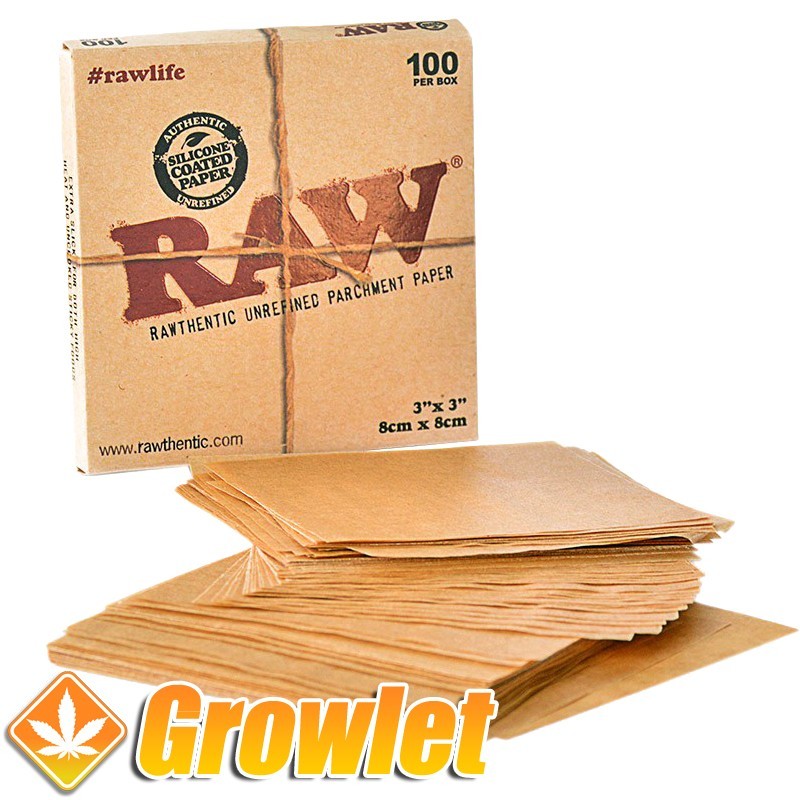 RAW Parchment paper 100: Papel antiadherente para BHO o Rosin