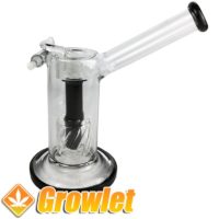 Glass bong for tilting BHO with percolator