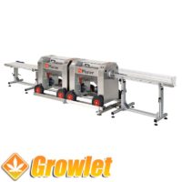 Master Trimmers MT Tumbler infeed and outfeed tape