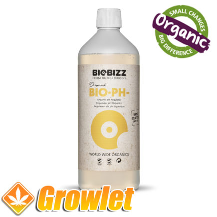 Biobizz pH menos orgánico para bajar la acidez del agua de riego